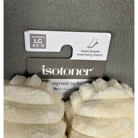 Isotoner Signature Women's Margo Memory Foam Spa Hoodback Slippers Lg 8.5-9 NWTs - Picture 2 of 8